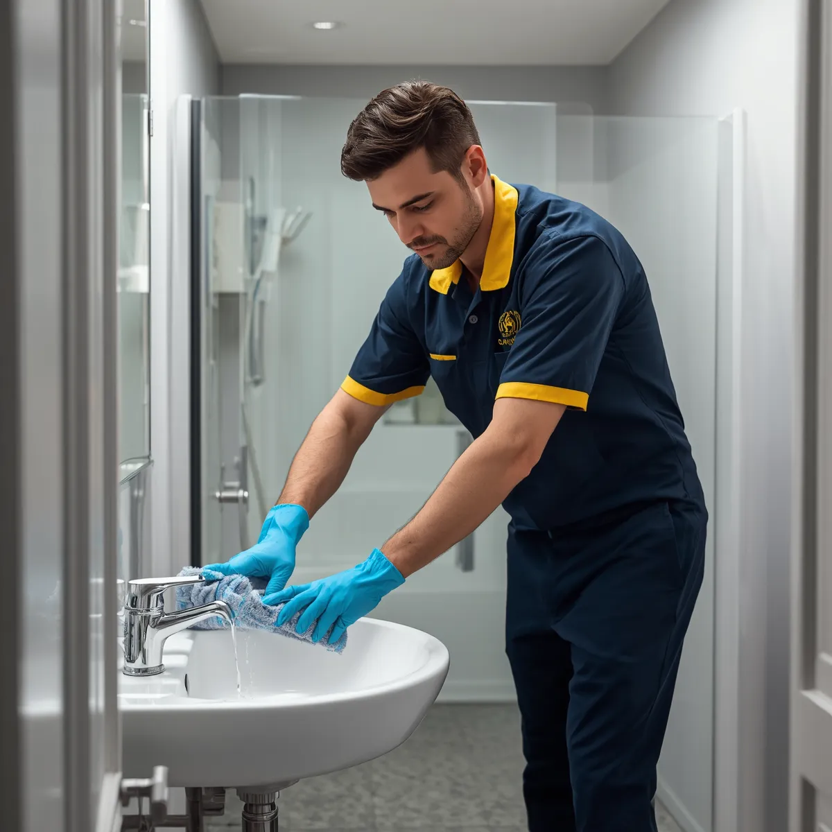 Sanitized sparkling kitchen and bathroom fixtures