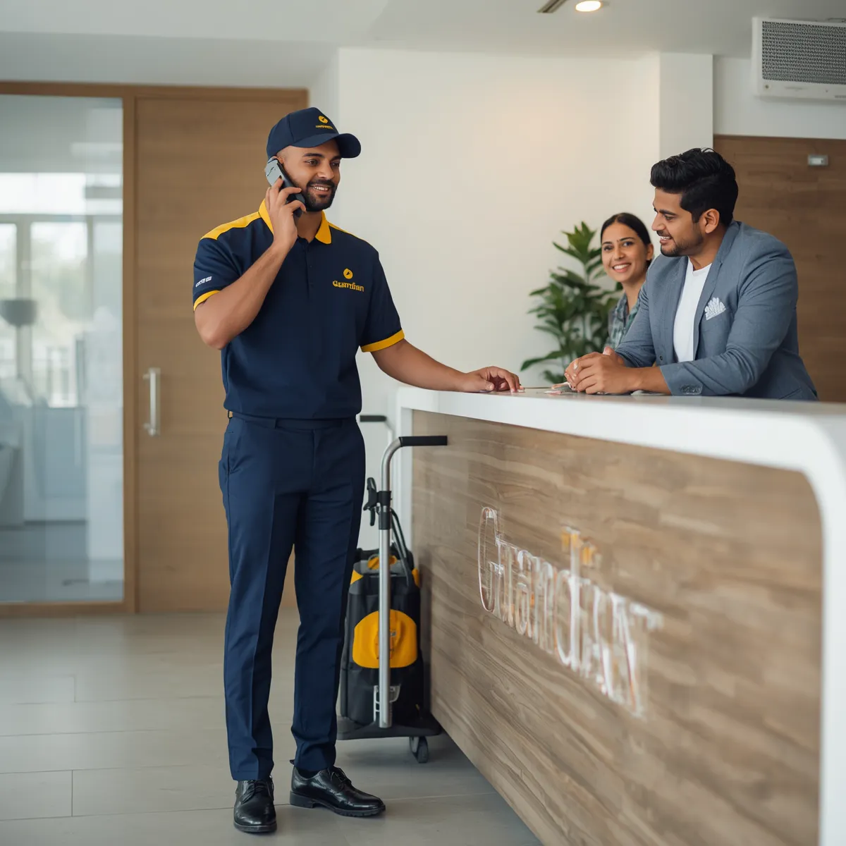 Scheduling calendar date and time for service visit