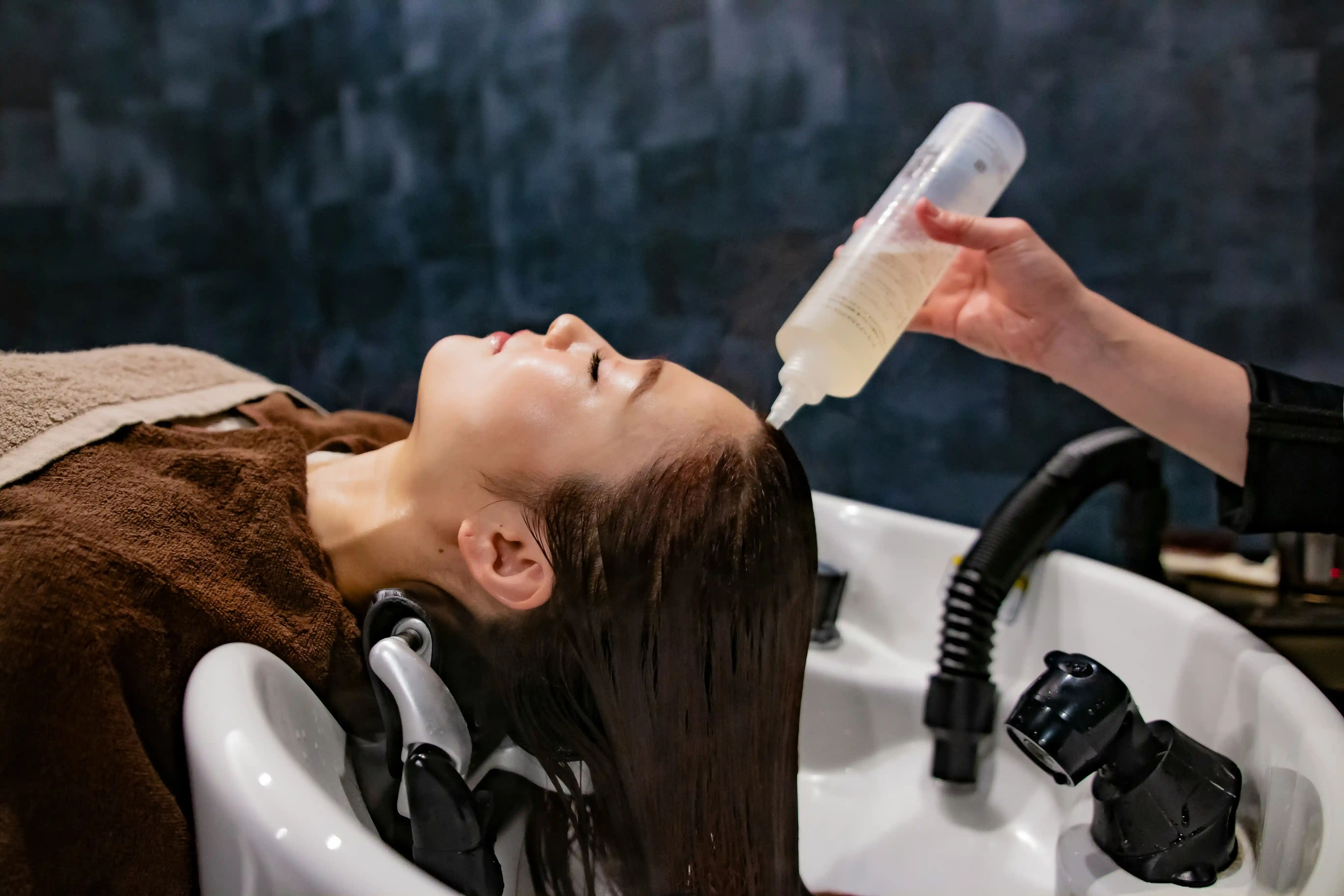 Luxury botanical hair spa steam treatment at Thrissur parlour