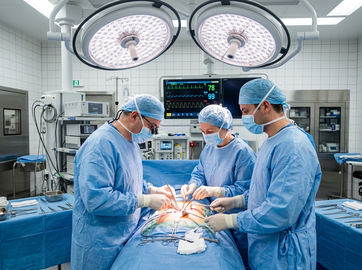 Surgeons in operating theater