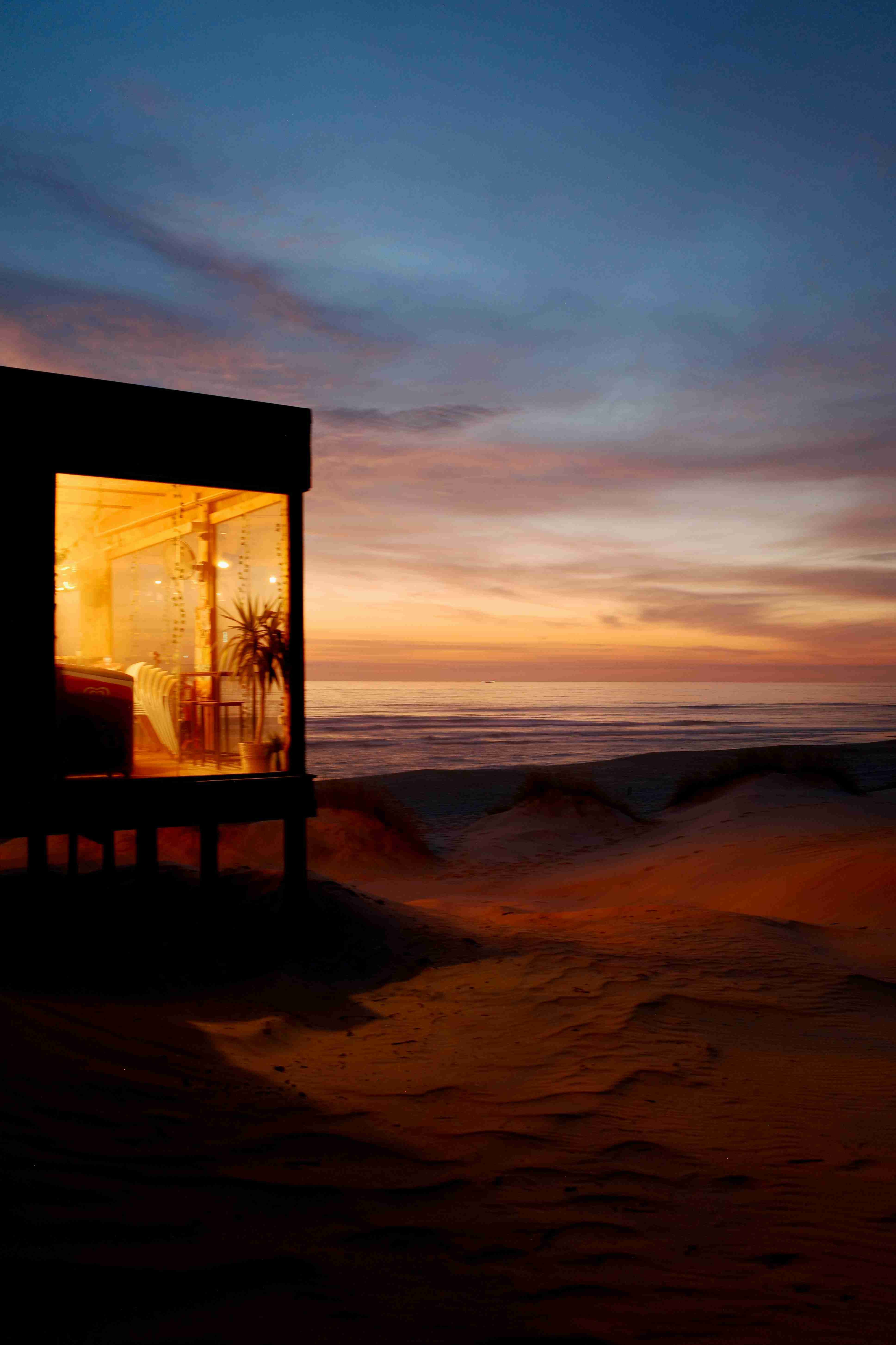  Sunset Beach Cabana showing beachfront timber architecture
