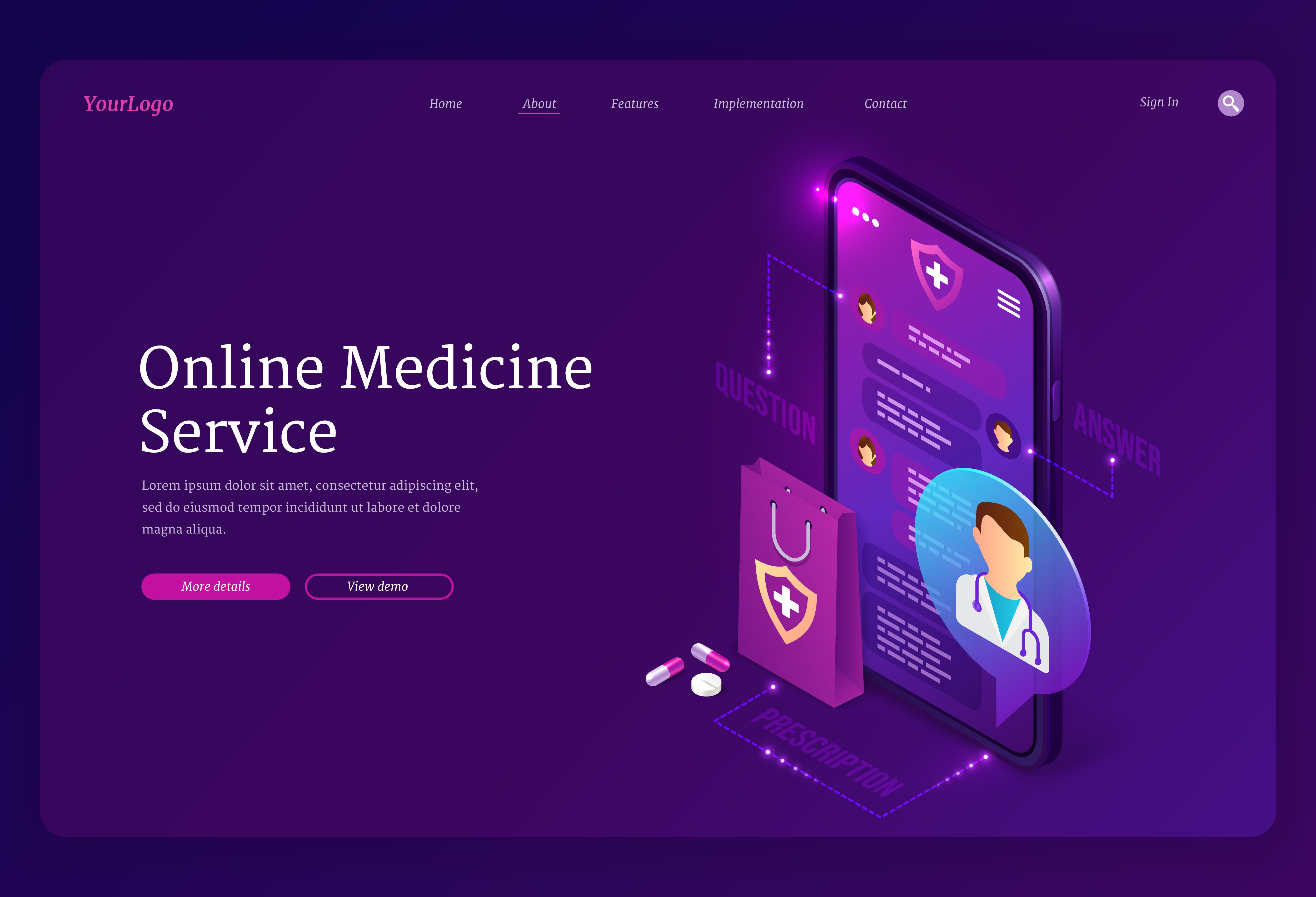 BloomCare - Mental Health App Landing Page