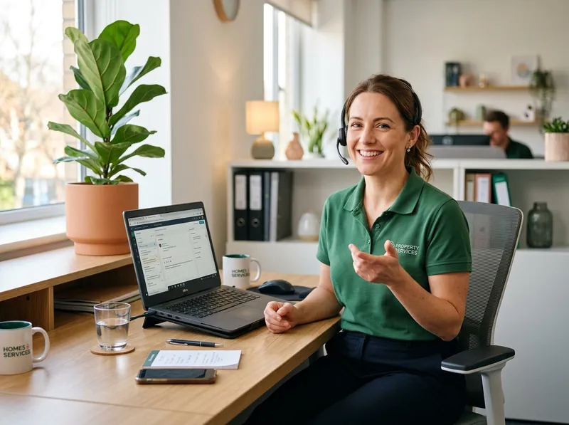 Client choosing home cleaning service
