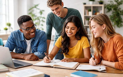 Students learning